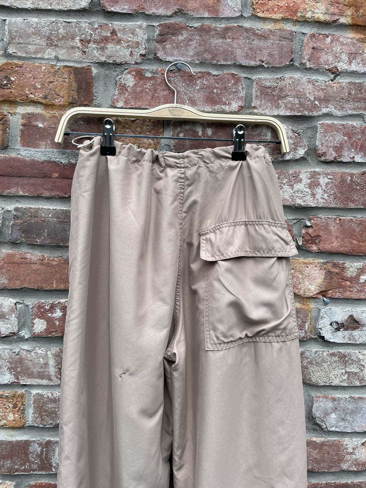 refuge drawstring waist parachute pants