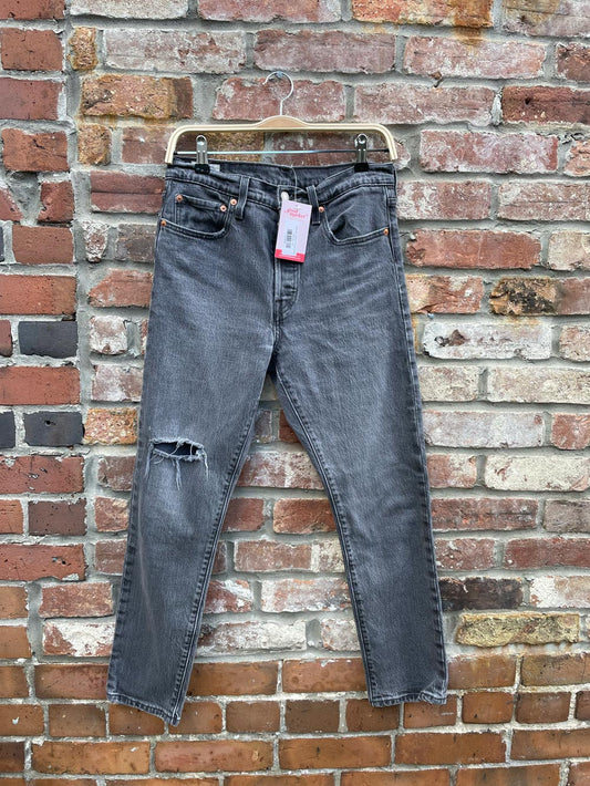 levi's 501 skinny rip knee jeans