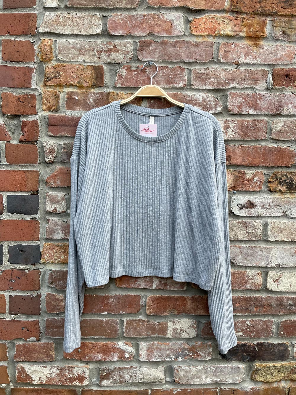 the group by babaton ribbed boxy long sleeve