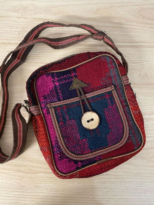 boho woven tapestry crossbody bag