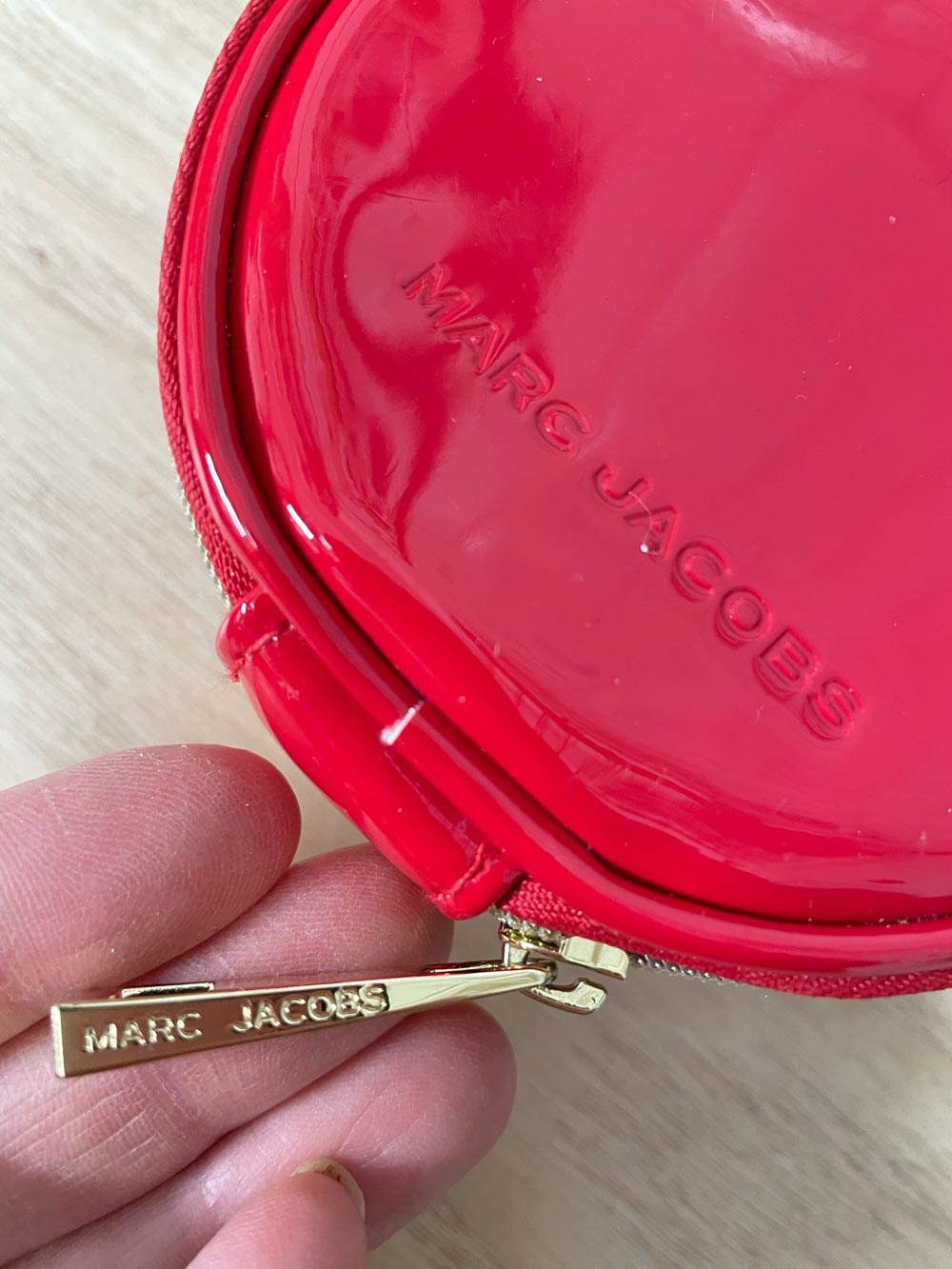 marc jacobs red patent mini belt bag