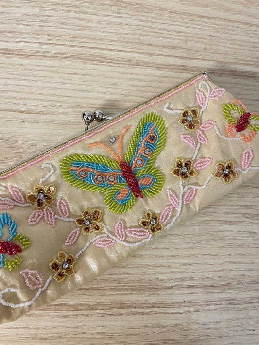 beaded butterfly clutch