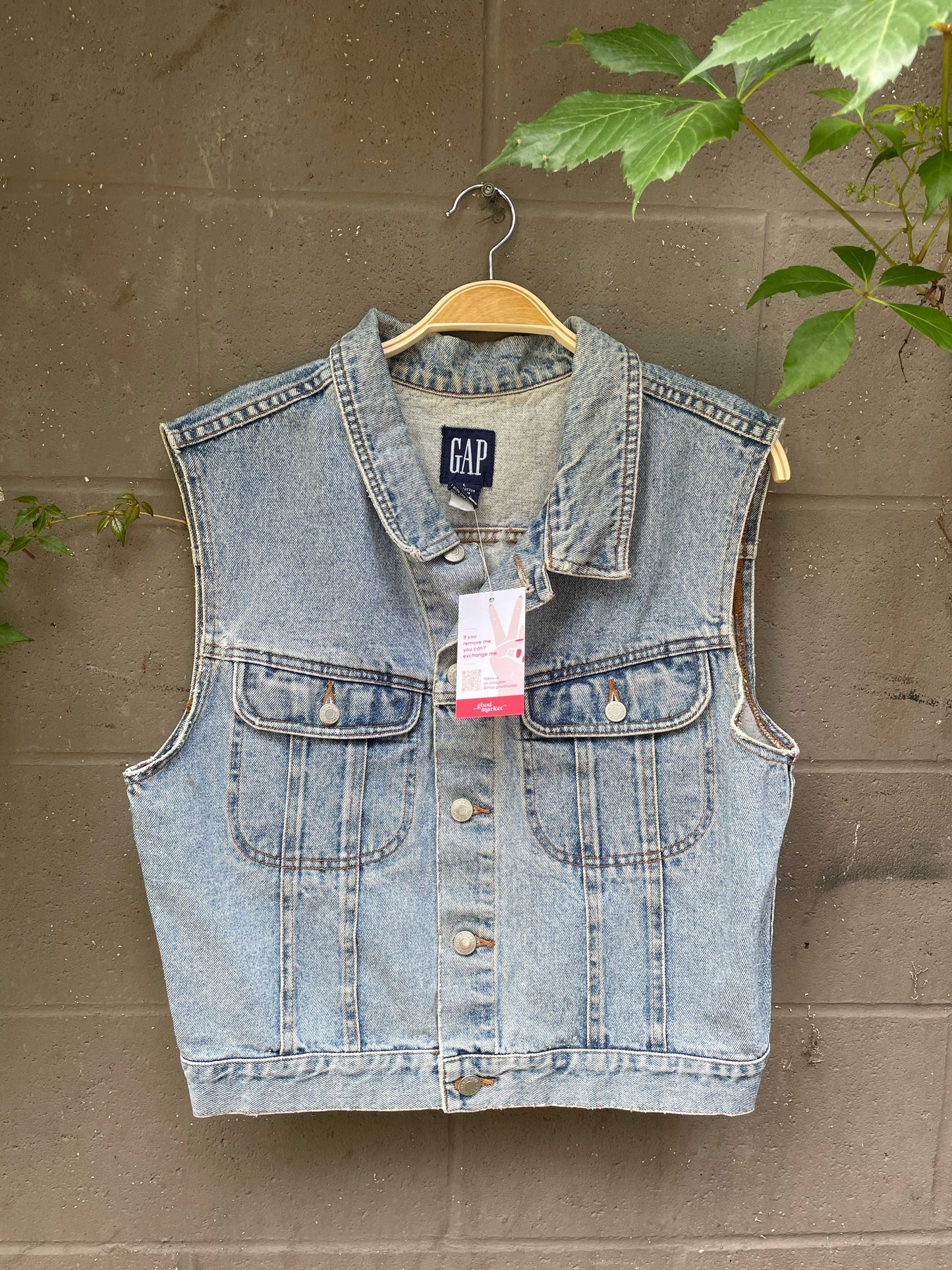 vintage 90s gap denim vest top