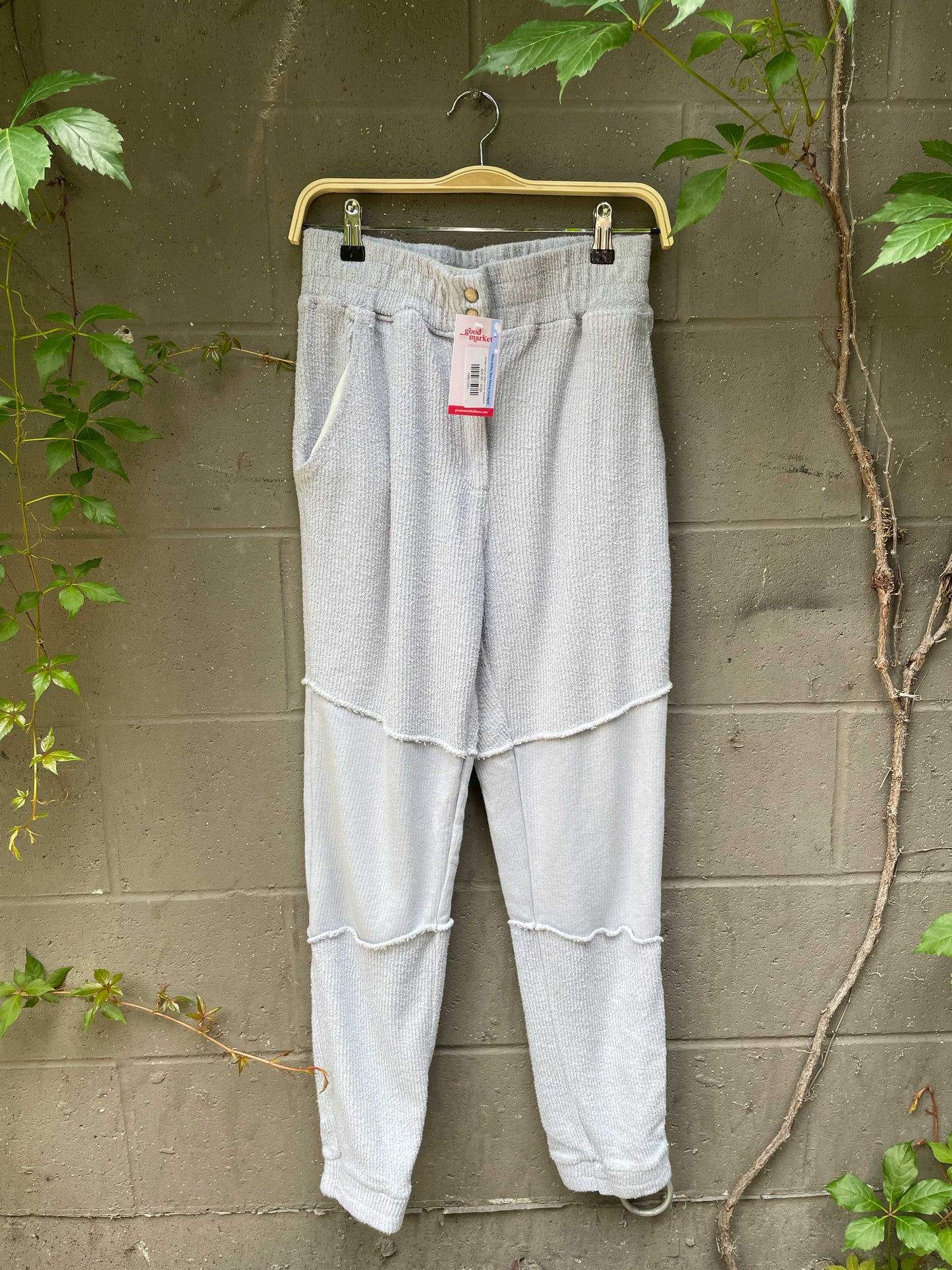 vintage havana ribbed panel sweatpants