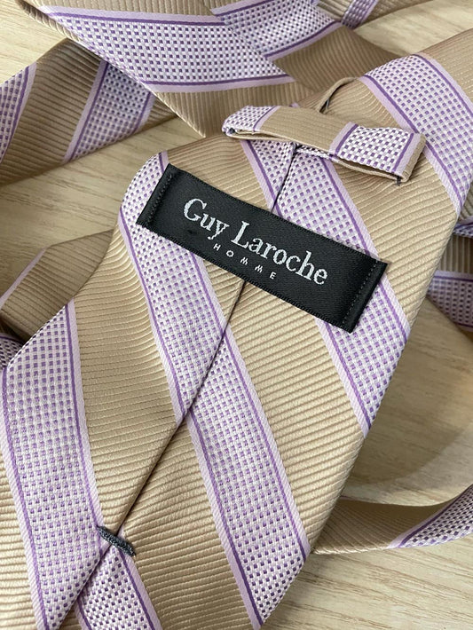 vintage guy laroche silk stripe tie