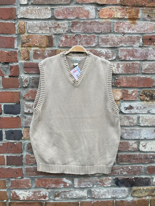 vintage ll bean classic cotton sweater vest