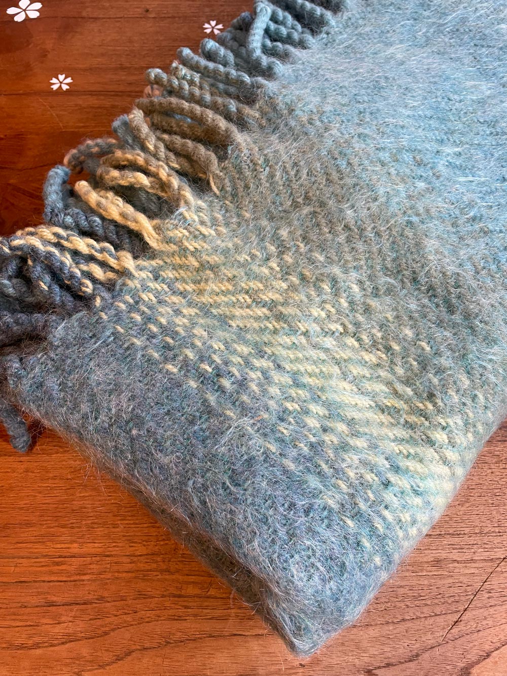 vintage cozy mohair woven throw blanket