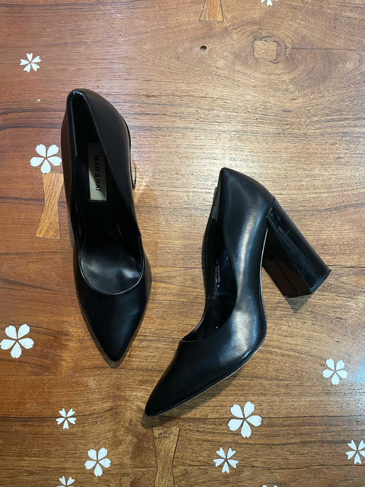 matt and nat black vegan heels