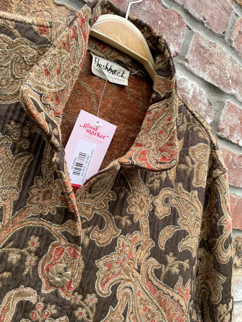 vintage 90s flashback boxy tapestry jacket