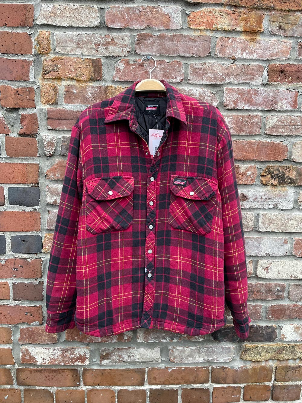 dickie's quilted flannel shirt jacket