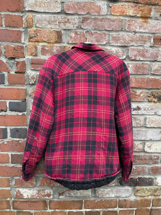 dickie's quilted flannel shirt jacket