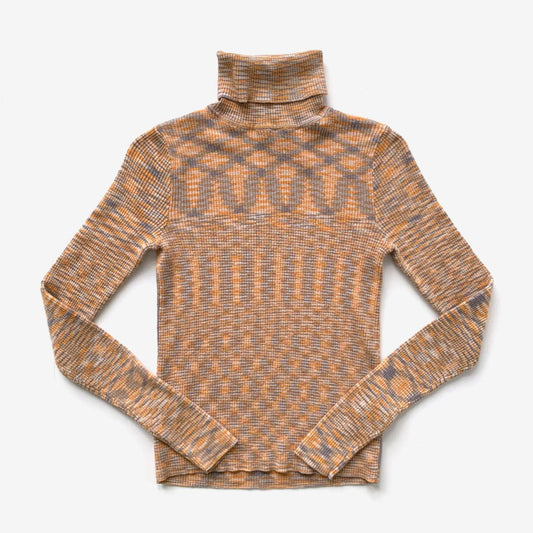 UO groovy ribbed argyle turtleneck