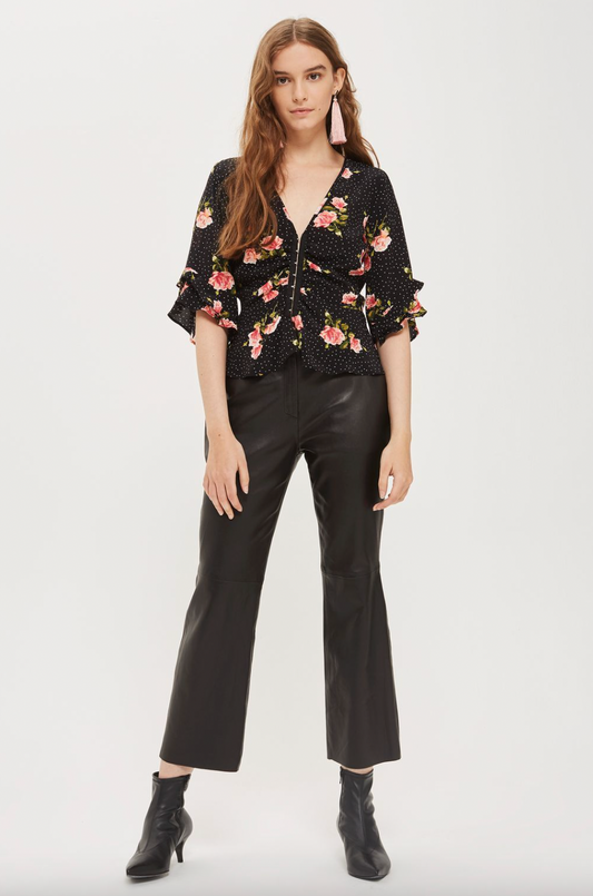 topshop hook and eye rose blouse