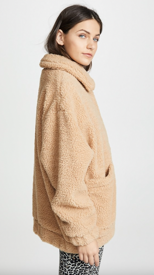 i.am.gia tan pixie teddy short coat