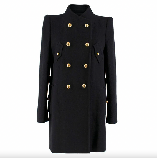 phillip lim black wool structured double breasted coat