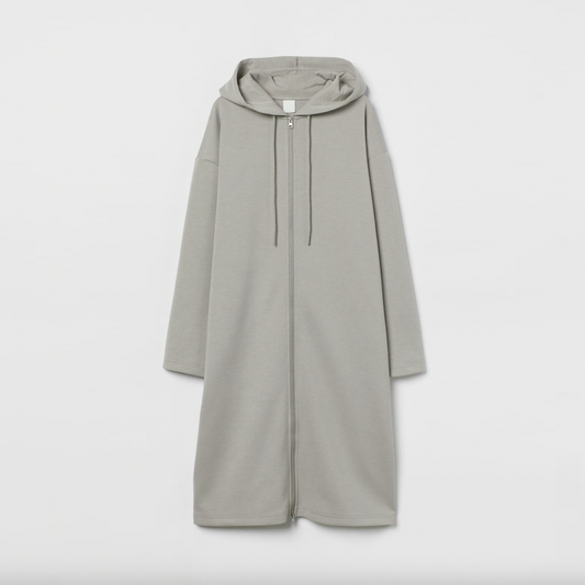 h&m full zip long hooded sweatshirt