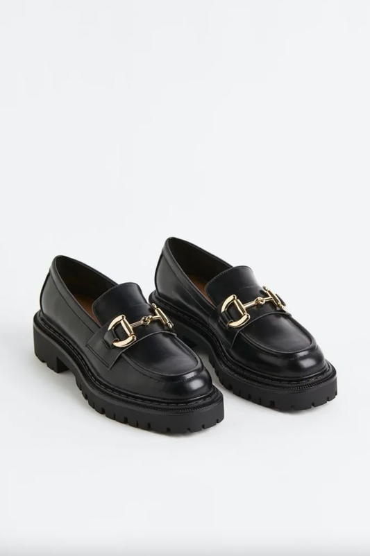 h&m chunky horsebit loafers