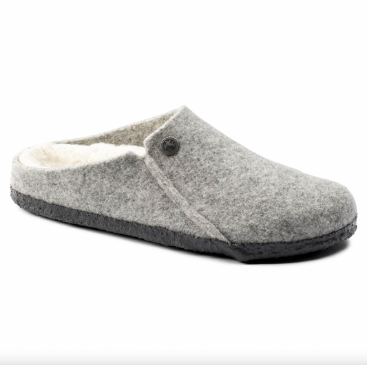 birkenstock zermatt shearling wool felt clogs