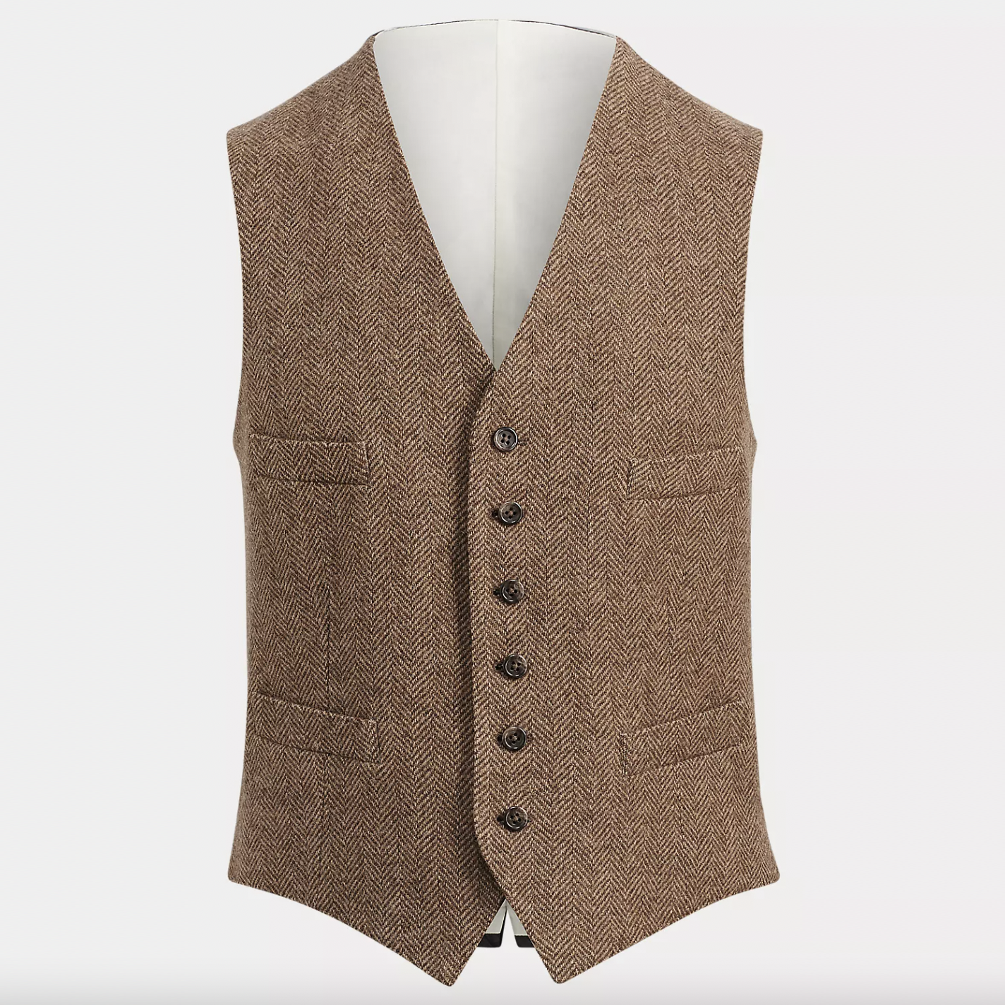 vintage american living wool tweed herringbone vest