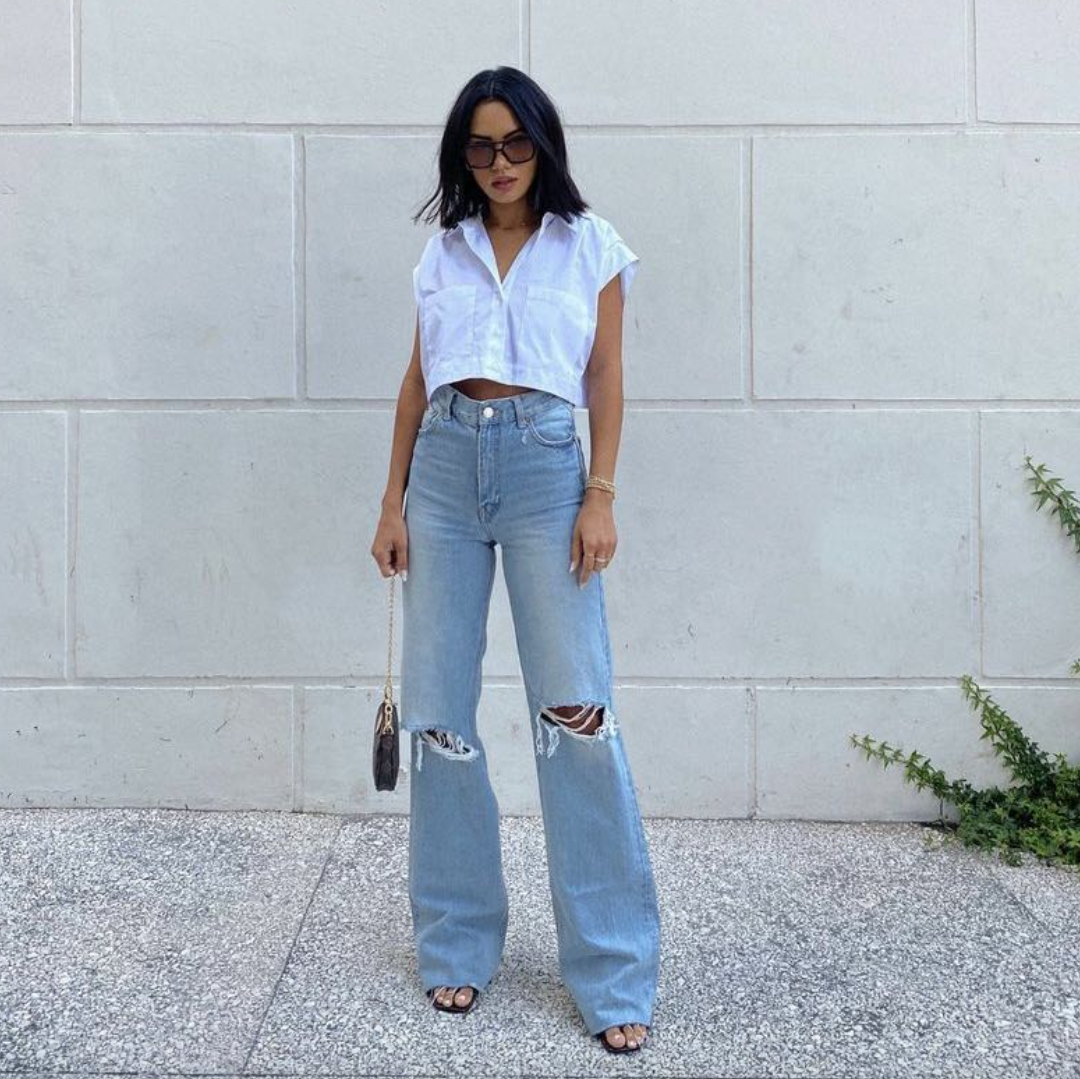 zara 90s full length wide leg jeans