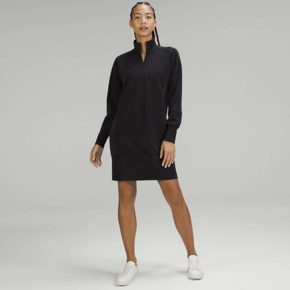 lululemon 2022 softstream long sleeve half zip dress