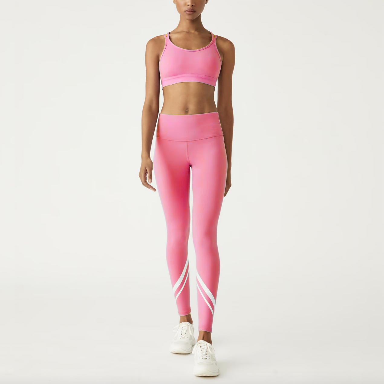 tory sport pink chevron 7/8" legging