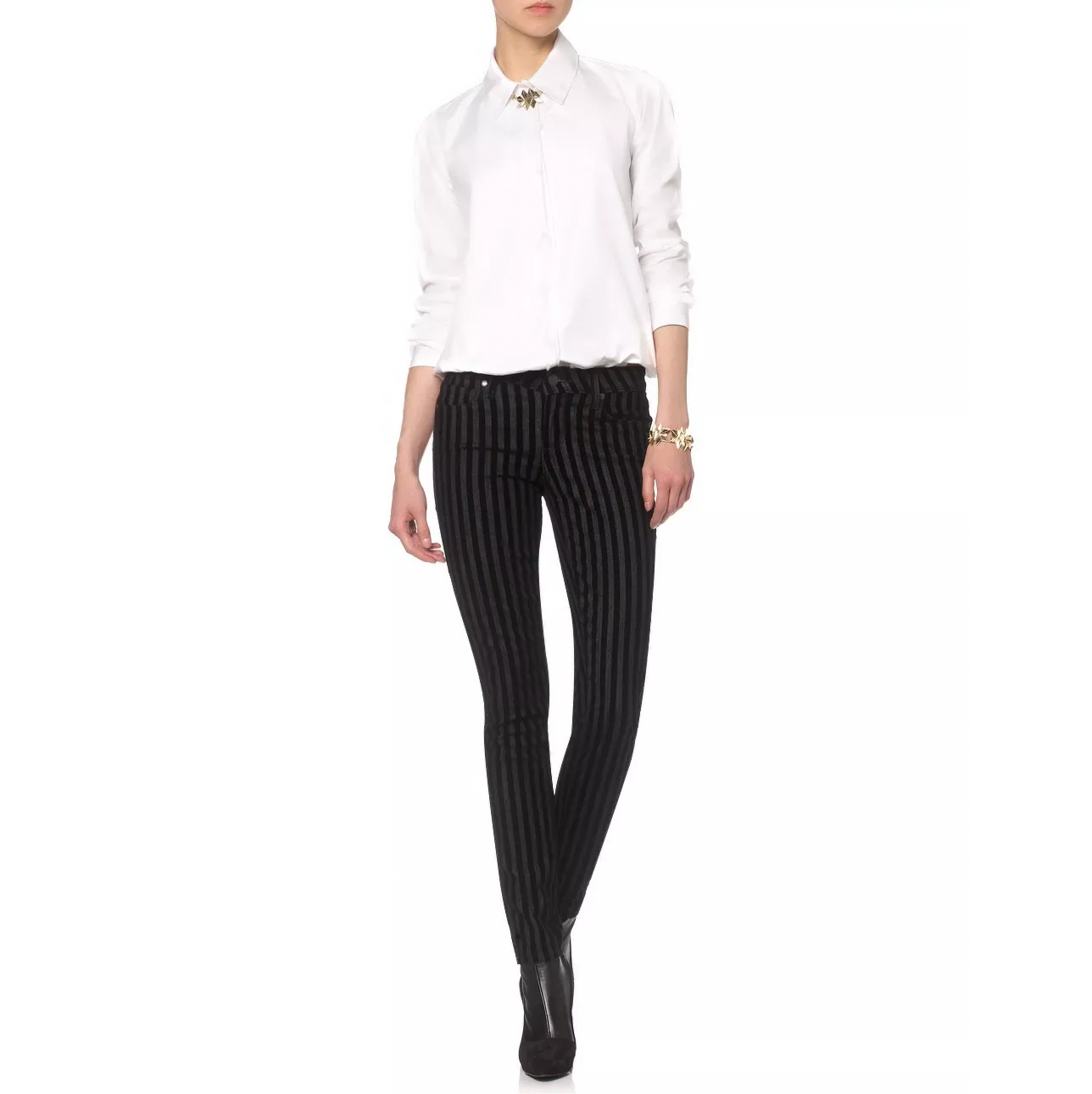 paige verdugo velvet stripe skinny pants