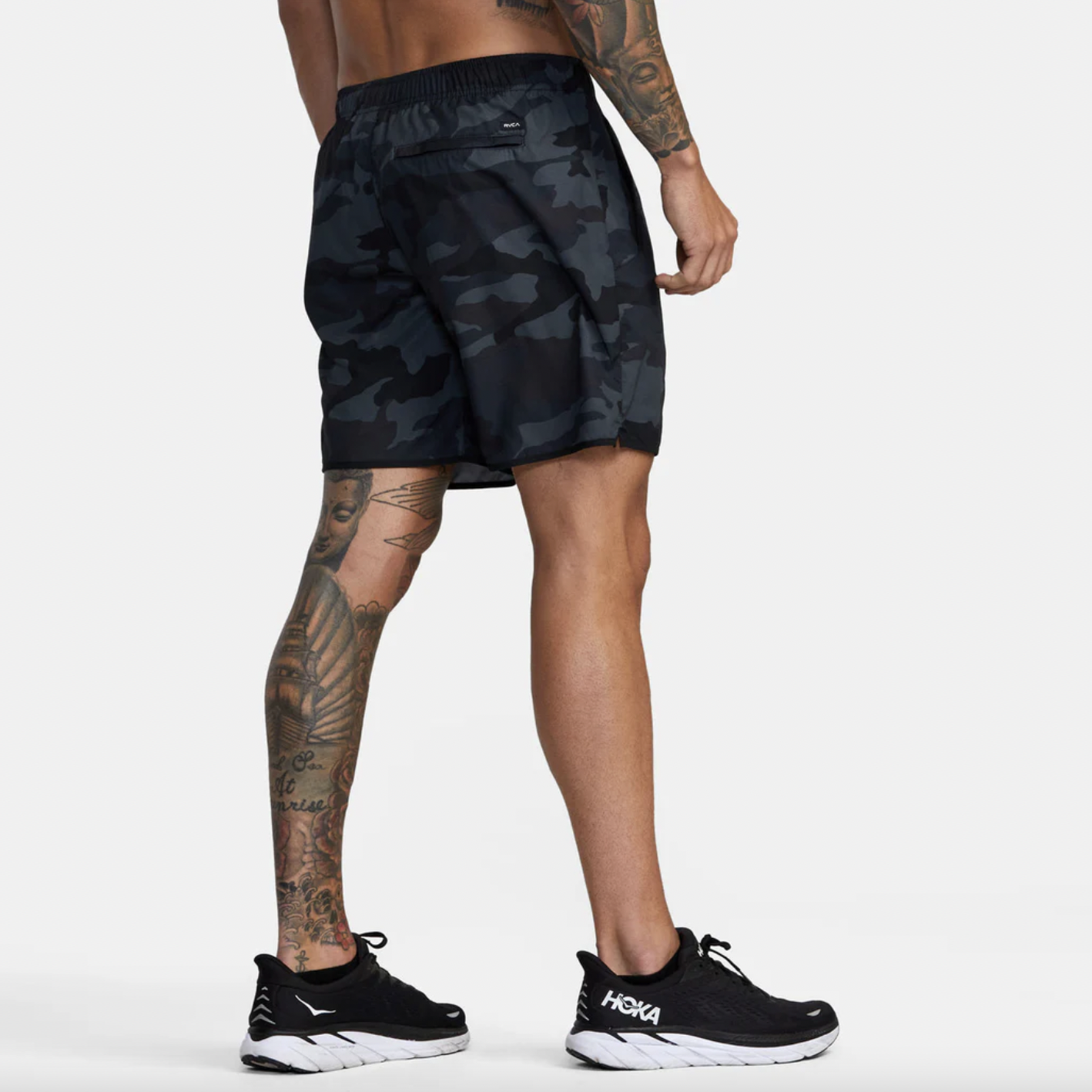 rvca yogger camo stretch athletic shorts