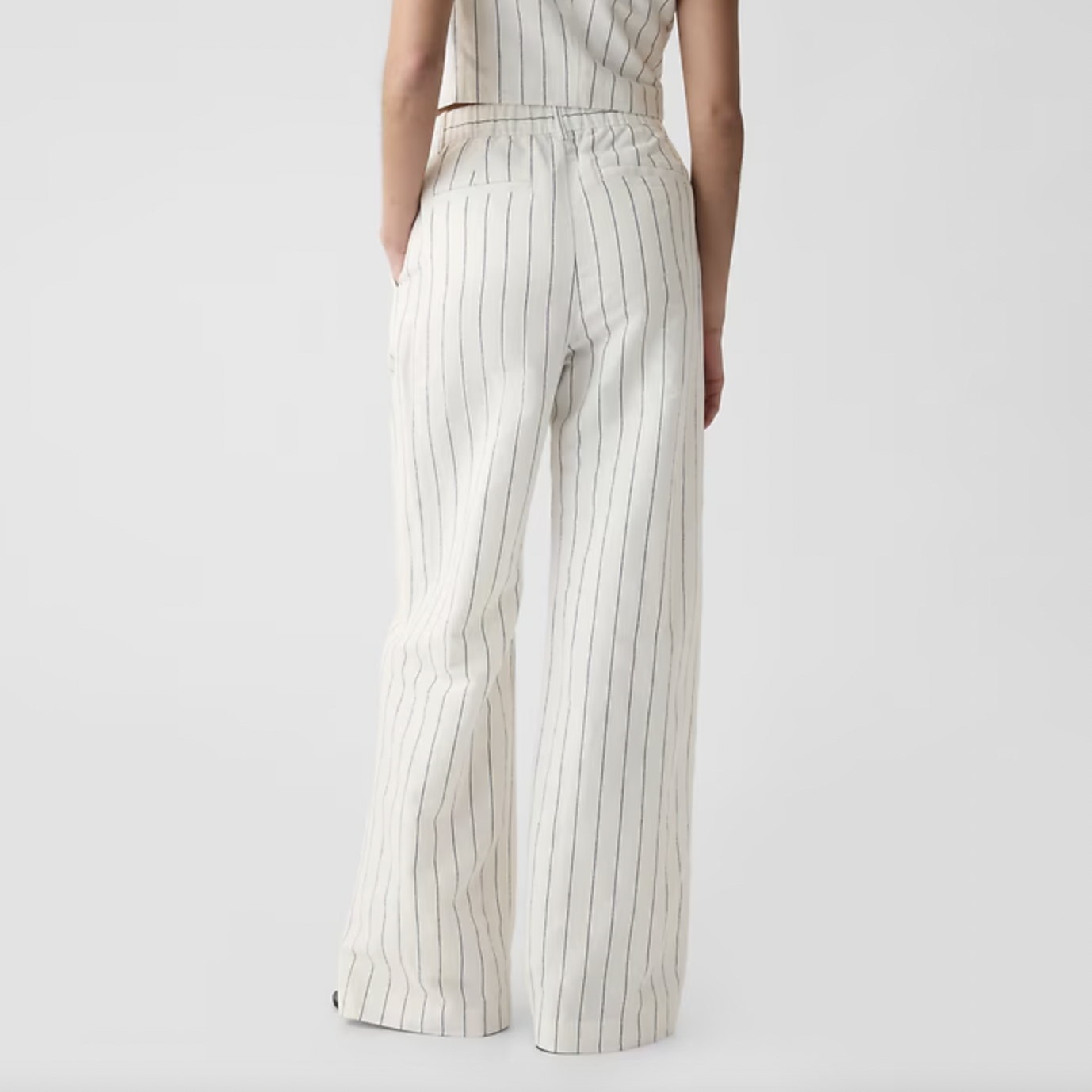 gap 365 high rise linen-cotton trousers