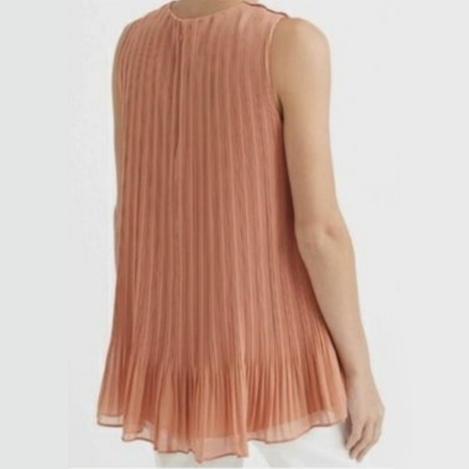 club monaco chiffon pleated tank