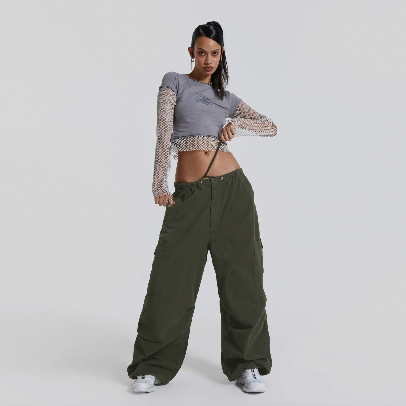 jaded baggy cargo parachute pant