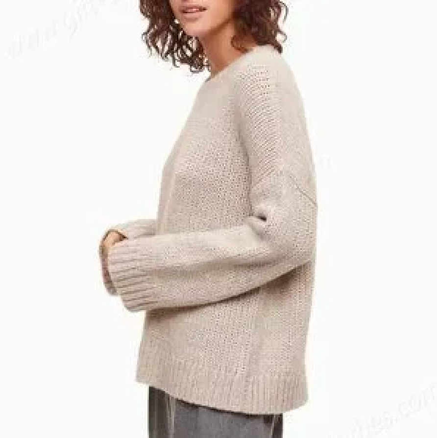 babaton follett wool-alpaca chunky knit crew