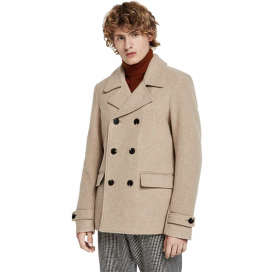 scotch & soda wool blend classic pea coat