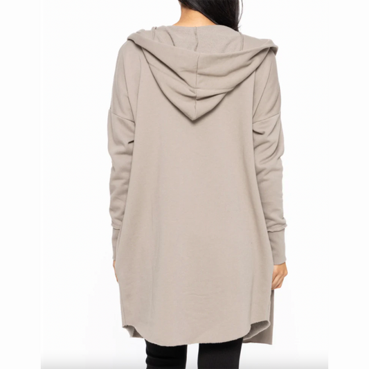 mono b longline open sweatshirt cardigan