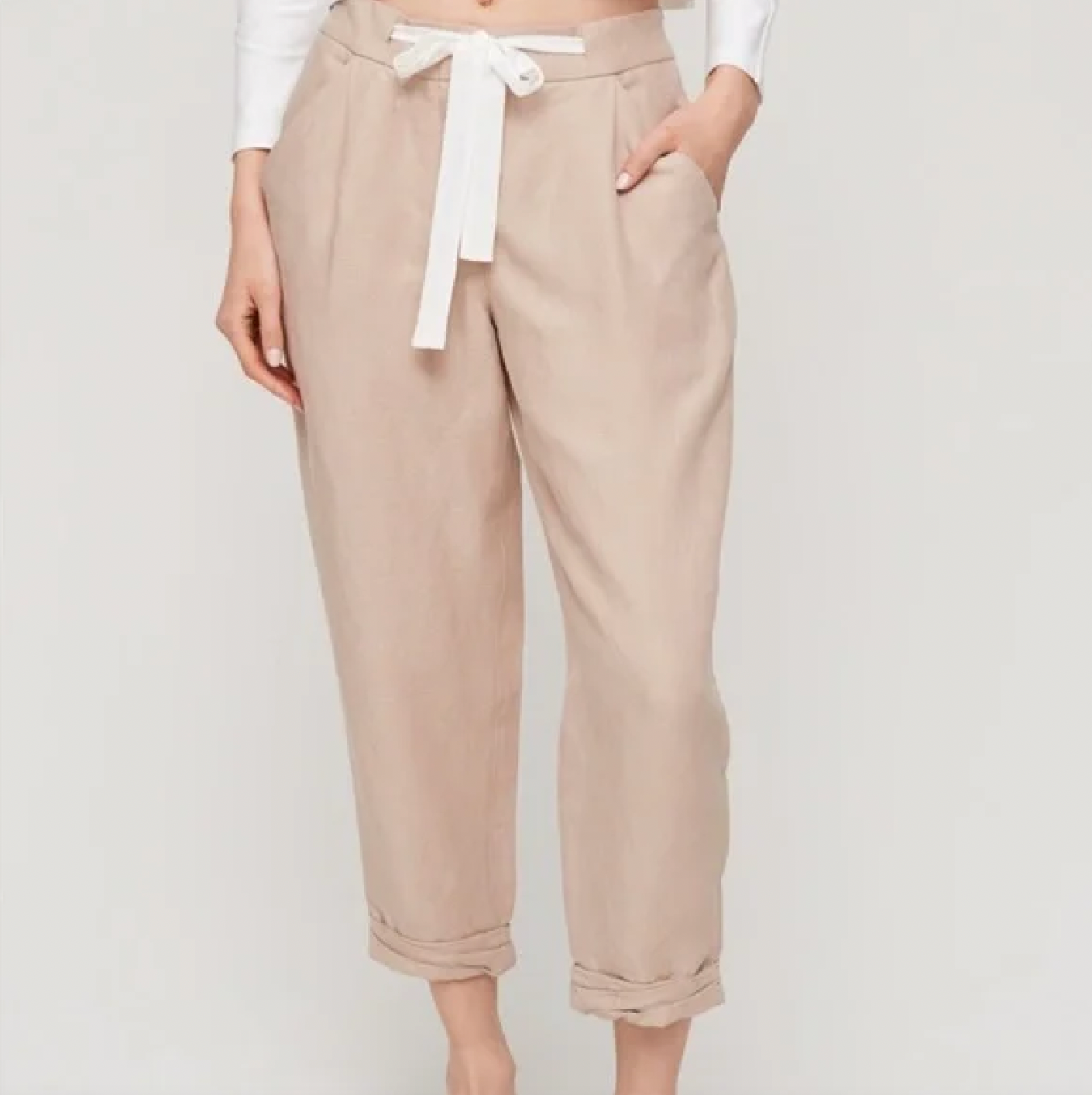 wilfred allant linen-blend crop trouser