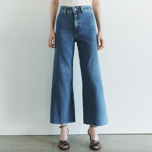 zara high rise marine straight jeans