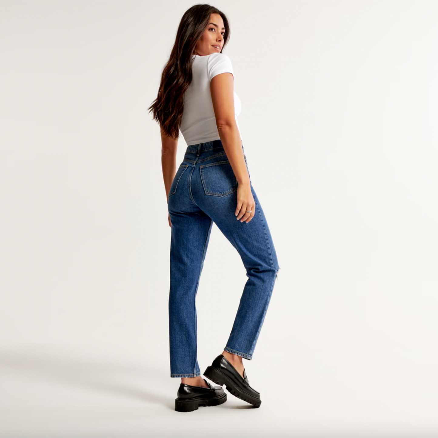 a&f the mom high rise buttonfly jeans