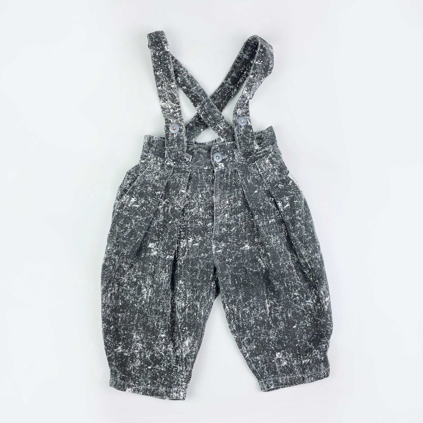 vintage cabotin kids acid wash overalls - size 12