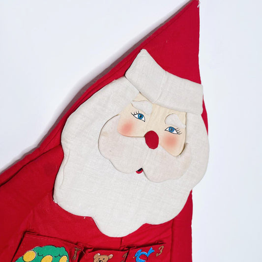 vintage hanging santa advent calendar