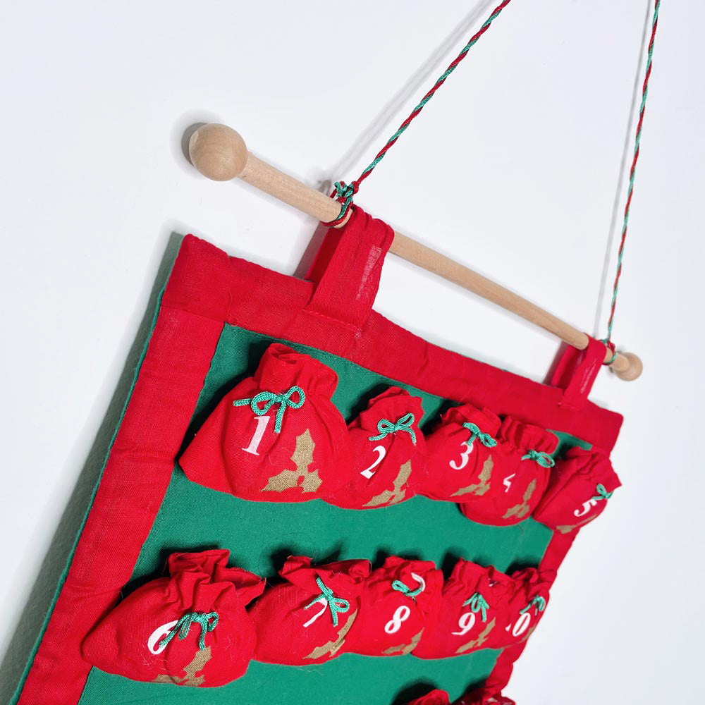 vintage hanging advent calendar