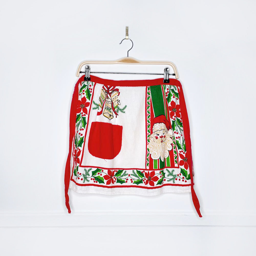 vintage kids santa holiday apron