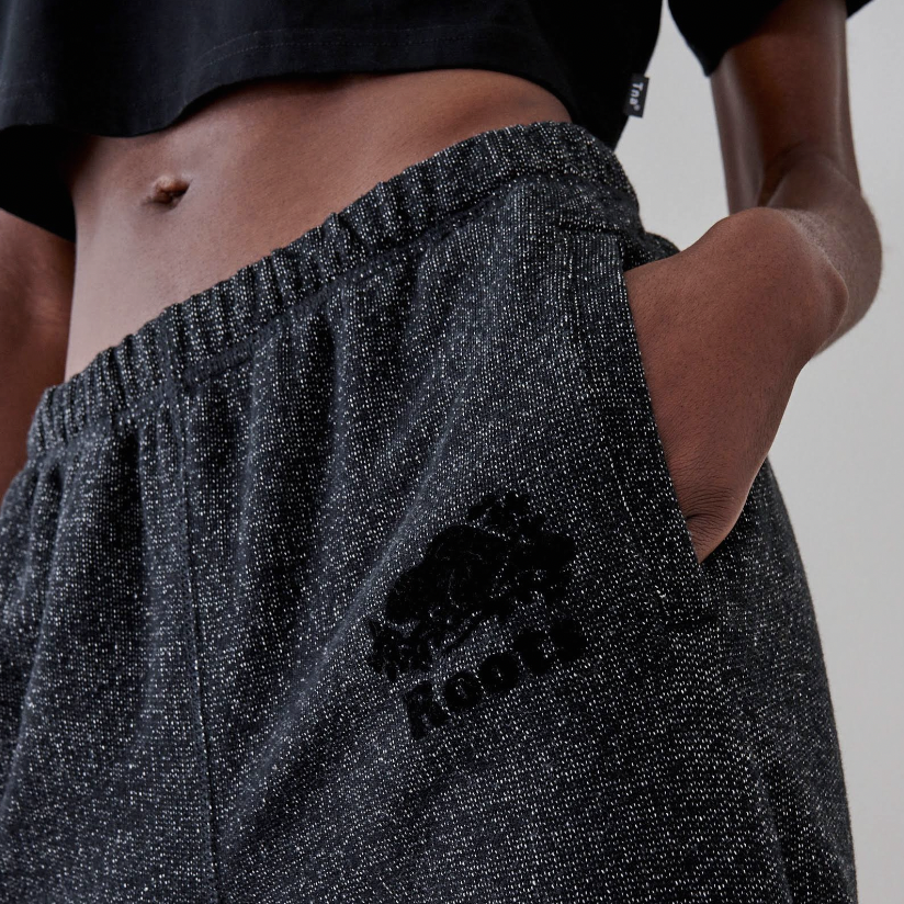 roots original black pepper high rise sweatpants - size small