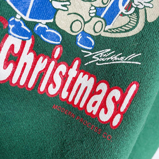 vintage 90s total brat bah humbug graphic crew