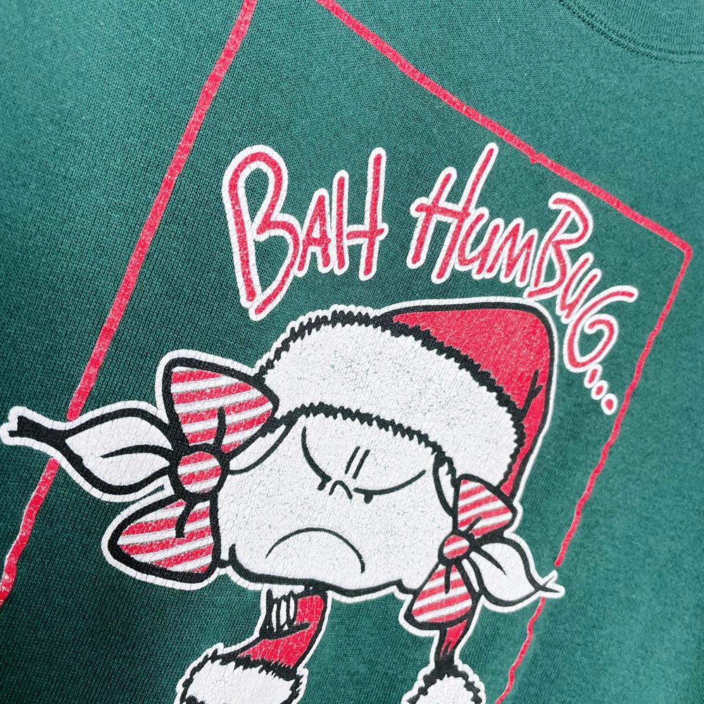 vintage 90s total brat bah humbug graphic crew