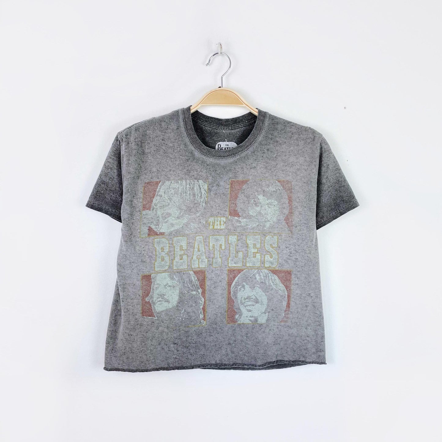 the beatles let it be faded crop tee