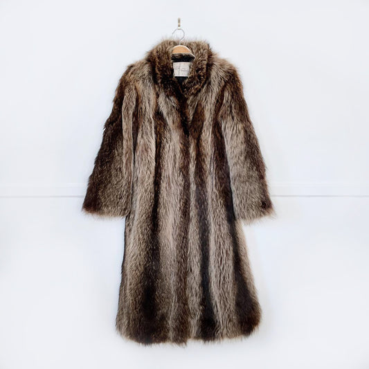 vintage simpsons the room beaver fur long coat