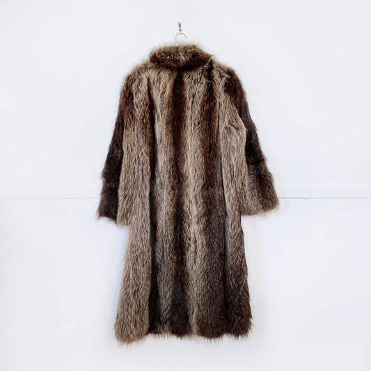 vintage simpsons the room beaver fur long coat