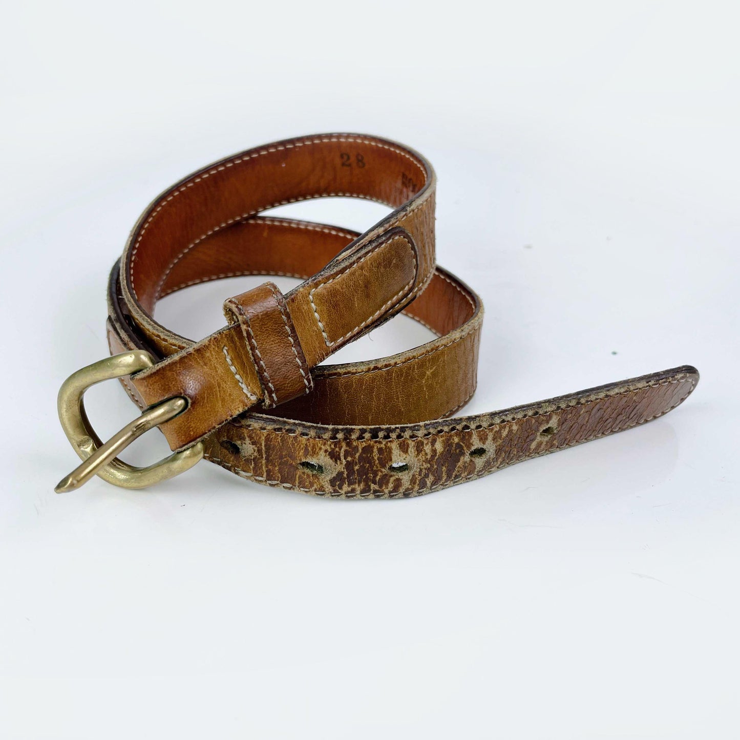 vintage 90s roots leather belt