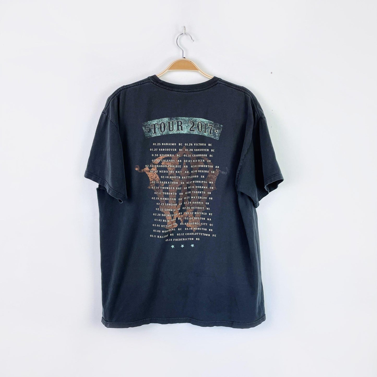 2017 big wreck grace street tour tee