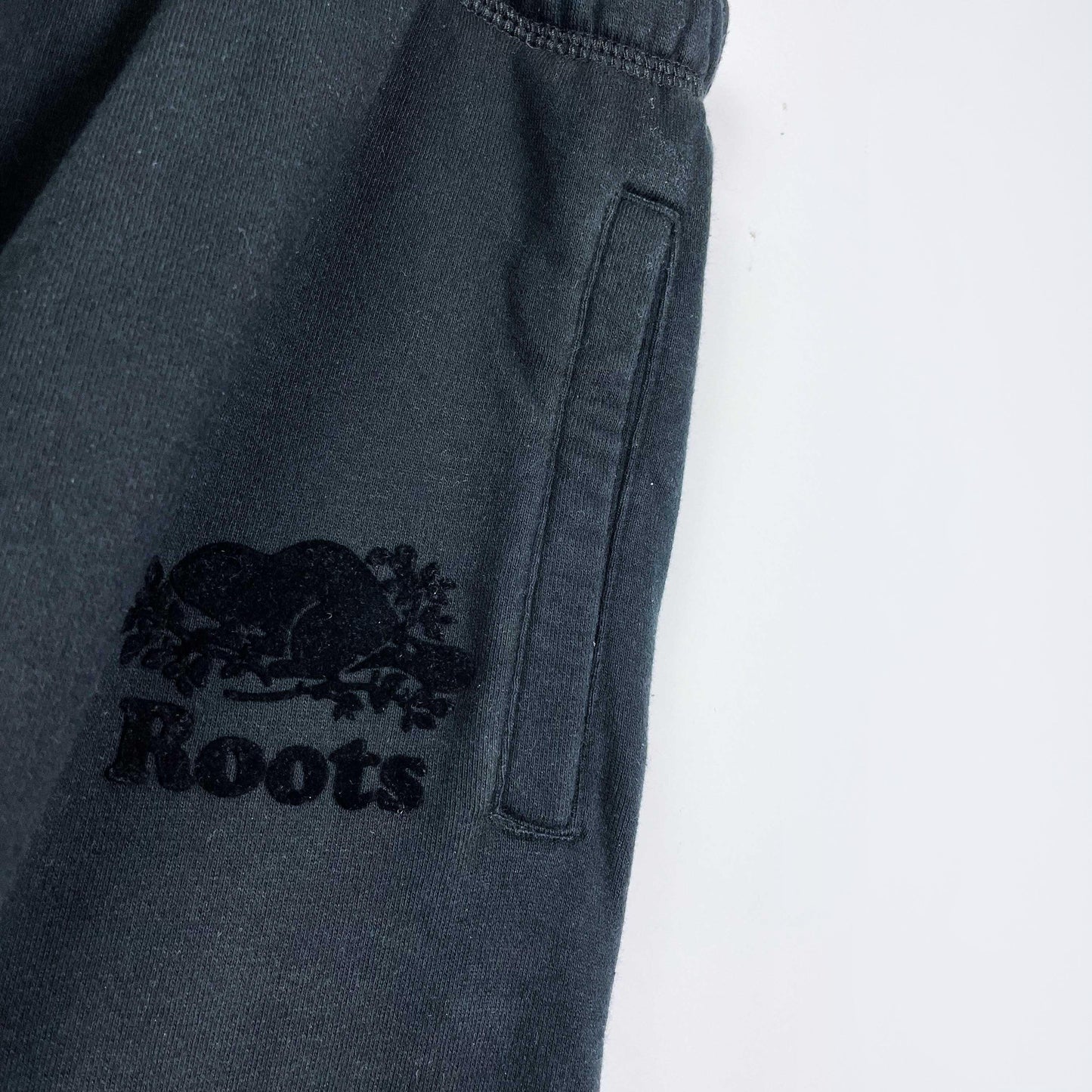 roots 2023 black organic original sweatpant - size large